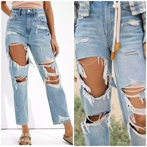 AE 🦅 Ripped Highest Waist '90s Boyfriend Jean